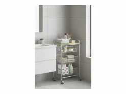 - Carrito verdulero GREEN, 4 cestas de gran capacidad, Gris aluminio y pistacho-^Don Hierro Online