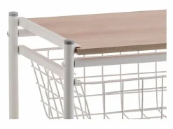 - Carrito verdulero KARINA , 3 cestas extraíbles grandes y botellero, -Haya-^Don Hierro New