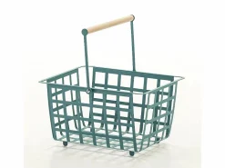 Don Hierro - Cesta metálica de ordenación con asa, tamaño semi grande, multifuncional y decorativa, ZESTA- Azul turquesa Sale