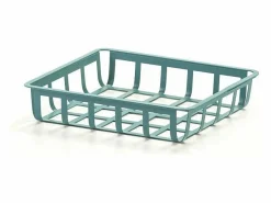 Don Hierro - Cesta metálica ordenación pequeña, multifuncional y decorativa, ZESTA- Azul turquesa Outlet