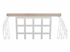 - Cesta metálica de almacenaje y decorativa, con ruedas y asa de madera, tamaño grande, ZESTA-^Don Hierro Hot