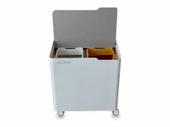 Don Hierro - Cubo de basura para el reciclaje ECOBOX-TOP, 40 litros- Gris Outlet