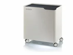 Don Hierro - Cubo de basura reciclaje ECOBOX, con ruedas y cierre suave, 60 litros- Negro New