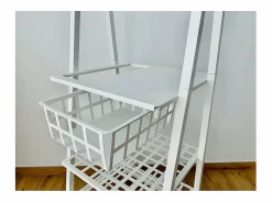 Don Hierro Burro Para Ropa|- Perchero Metálico con Ruedas URBAN - 3 Estanterías Amplias y Cesta para Accesorios-