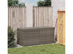 Garden Furniture Dorian Caja de almacenaje de jardín ratán sintético 283L Gris Sale
