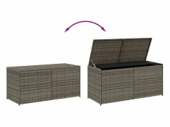 Garden Furniture Dorian Caja de almacenaje de jardín ratán sintético 283L Gris Sale