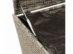 Garden Furniture Dorian Caja de almacenaje de jardín ratán sintético 283L Gris Sale