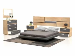 duehome Dormitorio Completo|Dormitorio Ataneq Pure 4C Cambria - Grafito
