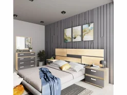duehome Dormitorio Completo|Dormitorio Ataneq Pure 4C Cambria - Grafito