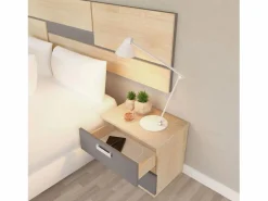 duehome Dormitorio Completo|Dormitorio Ataneq Pure 4C Cambria - Grafito