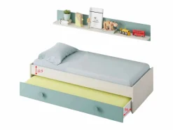 Dormitorio Completo Juvenil/Infantil Verde y c/Somier Incluido Blanco Clearance