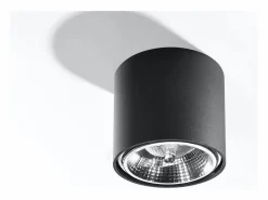 Sollux Lighting Downlight da superficie Round Flush Light Nero GU10 Focos empotrables de superficie Foco empotrado redondo GU10 Negro Hot
