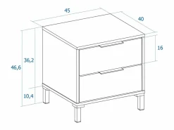 Dormitorio Completo|Dpto. Moderno Arles Albo y Roble Rayado 135-160 cm