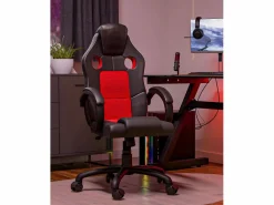 DREFT - Sillón gamer de estilo moderno para dormitorio juvenil - 120-130x66x67 - y azul^TOPESHOP Outlet
