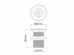 Drenaje de rejilla de flujo libre LISON Plateado Discount