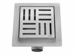 Drenaje Lineal Cross 120X120 Brush Steel^Rea Discount