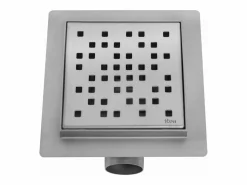 Rea Cañería|Drenaje Lineal Dots 120X120 Brush Steel