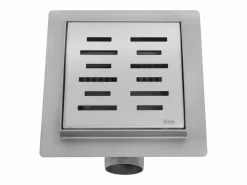 Rea Drenaje Lineal Line 120X120 Brush Steel Plateado Outlet