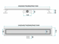 Rea Cañería|Drenaje Lineal Neox 700 Brush Steel