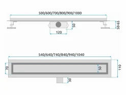 Drenaje Lineal Neox 800 Brush Steel^Rea Sale