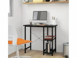 Drenin Escritorio para ordenador de MDF y metal 80x40x72 cm^Garden Furniture Sale
