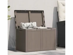 Garden Furniture Baúl De Jardín|Drumkeeran Caja de almacenaje para jardín 180 L PP aspecto madera marrón
