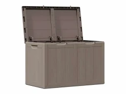 Garden Furniture Baúl De Jardín|Drumkeeran Caja de almacenaje para jardín 180 L PP aspecto madera marrón