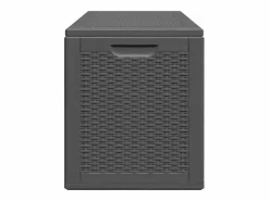 Garden Furniture Baúl De Jardín|Drumkeeran Caja de almacenaje para jardín 180 L PP ratán negra
