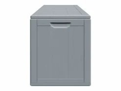 Garden Furniture Drumkeeran Caja de almacenaje para jardín 270 L PP aspecto madera Gris New