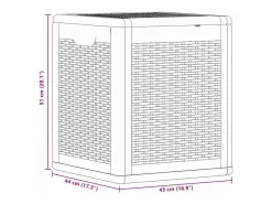 Garden Furniture Drumkeeran Caja de almacenaje para jardín 90L PP negra ratán Negro Clearance