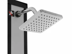 ML-DESIGN Energía Solar|Ducha solar de jardín 40 L negro/plata cabezal ajustable grifo piscina camping