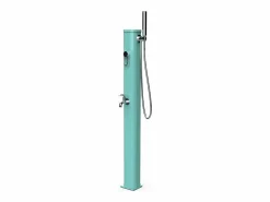FORMIDRA Energía Solar|Ducha Solar Exterior Jolly Go 20L 24x26x120cm Aluminio - Ducha de mano extraíble, mezclador y enjuague de pies