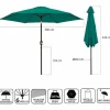 Dudeco Parasol Crudo Aluminio 300 Verde oscuro Clearance