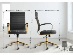 Dudeco Silla de Oficina Havanna Negro Discount