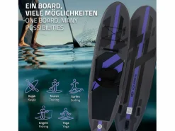 Tabla hinchable de paddle surf SUP 320x82x15cm PVC hasta 120kg con asiento de kayak, bomba de aire, bolsa de transporte y accesorios^ECD Germany Online