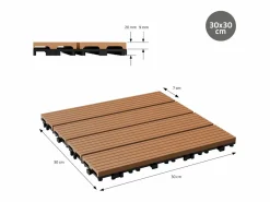 ECD Germany Terraza|WPC Baldosas para terrazas 30x30 cm