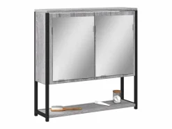 Edmondo Armario con espejo de baño madera Sonoma 60x16x60 cm^Garden Furniture Hot