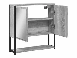 Edmondo Armario con espejo de baño madera Sonoma 60x16x60 cm^Garden Furniture Hot