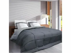Poyet Motte Edredón de verano en microfibra bicolor Gris / Plateado Outlet