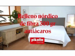 PIKOLIN Edredón Nórdico Cuna 300gr fibra extrasuave 100x120cm Home Blanco Outlet