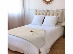 DECOSTAR Colcha, Edredón|Edredón Panama con borlas de yute