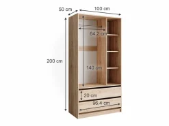 El armario sonoma 100x50x200 elmo^Vicco Clearance