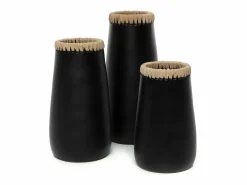 Bazar Bizar Jarrón|El Jarrón Sneaky - Negro Natural - S