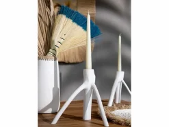 Bazar Bizar El Portavelas Triple Twig - Blanco Discount
