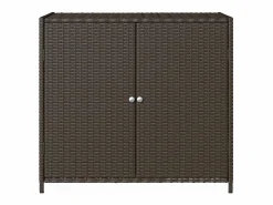 Garden Furniture Emma Louise Armario de almacenaje de jardín ratán PE marrón 83x45x76 cm Marru00f3n Sale