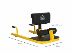 3-en-1 profundo sissy squat y negro 50x97x56.5 cm^Homcom Sale