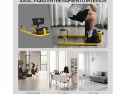 3-en-1 profundo sissy squat y negro 50x97x56.5 cm^Homcom Sale