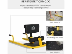 3-en-1 profundo sissy squat y negro 50x97x56.5 cm^Homcom Sale