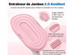 MERACH Aparato De Musculación|Entrenador de Piernas 2 en 1 , Ángulo Ajustable, LED, Pantalla de Doble Escala, Indicador de Presión, 2 Niveles de Resistencia, Portátil,