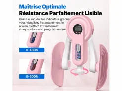 MERACH Aparato De Musculación|Entrenador de Piernas 2 en 1 , Ángulo Ajustable, LED, Pantalla de Doble Escala, Indicador de Presión, 2 Niveles de Resistencia, Portátil,